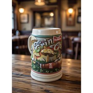 BUDWEISER Beer Stein St Patrick's Day Erin Go Bud 1993 Anheuser-Busch Vintage